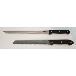 Ronco Showtime Six Star Stainless Steel Knives Carving #2 Bread #4‎ Set Of 2